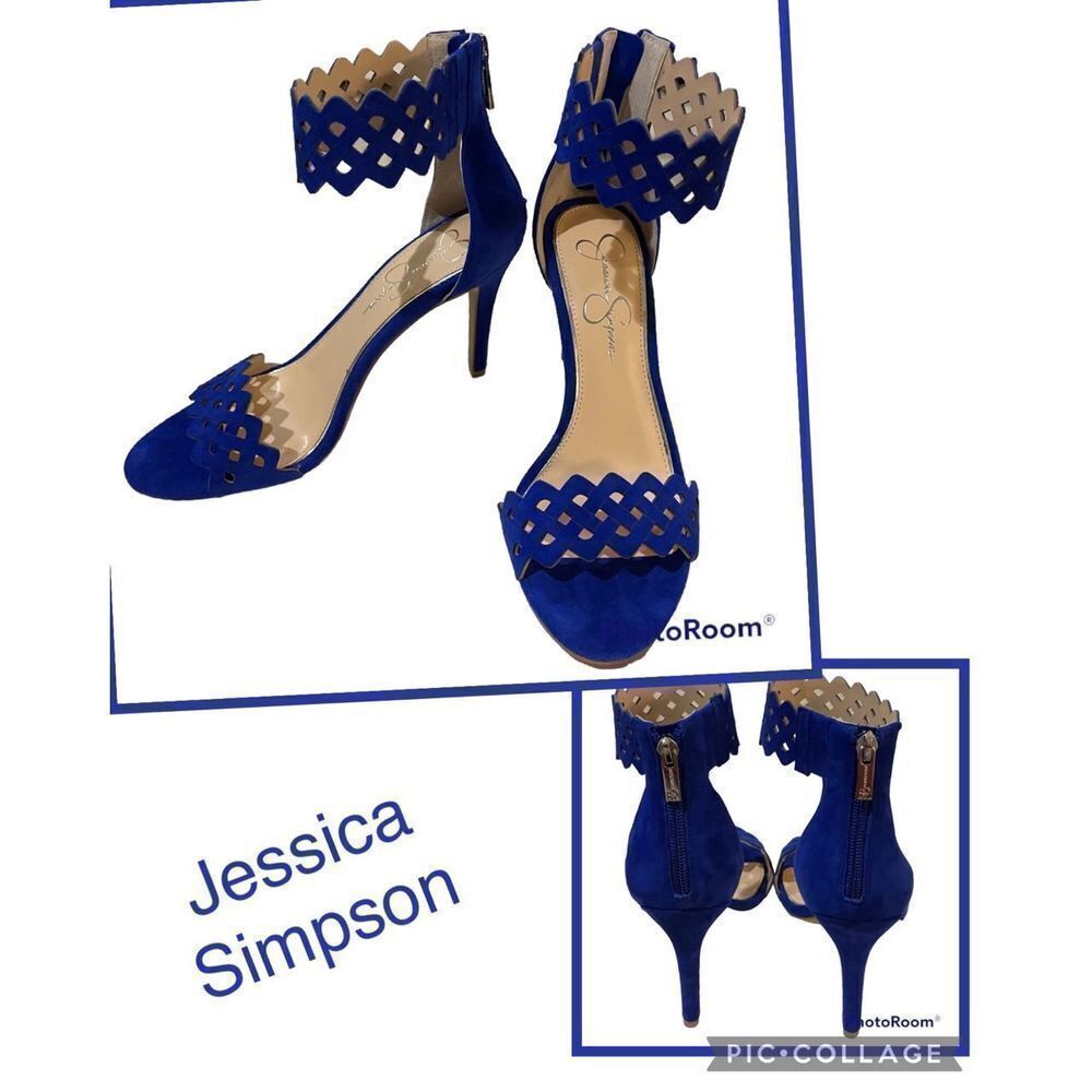 Jessica Simpson Sandals with Heels- Royal Blue- New!